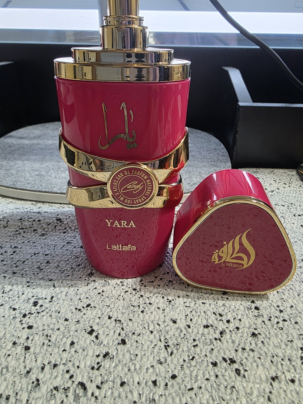 Yara by Lattafa Women’s Fragrance Bottle - Pink with Gold Accents - Picture 4 of 6